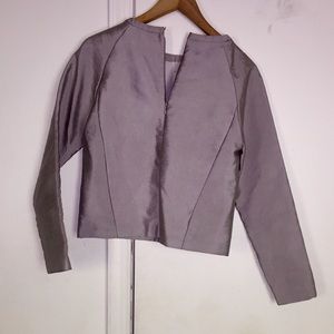 Structured Gray Blouse